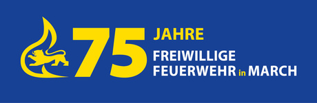 Logo des Jubiläums 75 Jahre Freiwillige Feuerwehr in March