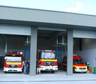 Einzug in das neue Feuerwehrgertehaus