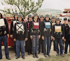 Wettkampfgruppe 1968 mit Gruppenfhrer Erich Oberrieder (links); rechts im Bild (mit gelbem Leibchen) ist Schlauchtruppfhrer Waldemar Schill.