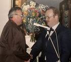 1982: Als Stv. Bürgermeister von March gratuliert Bernhard Gutmann dem frisch gewählten Bürgermeister Josef Hügele (von links).