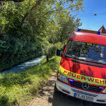 Verschmutzung Eichmattenbach, Nhe Ochsenbrcke. Bildquelle: Stefan Berger, Feuerwehr March